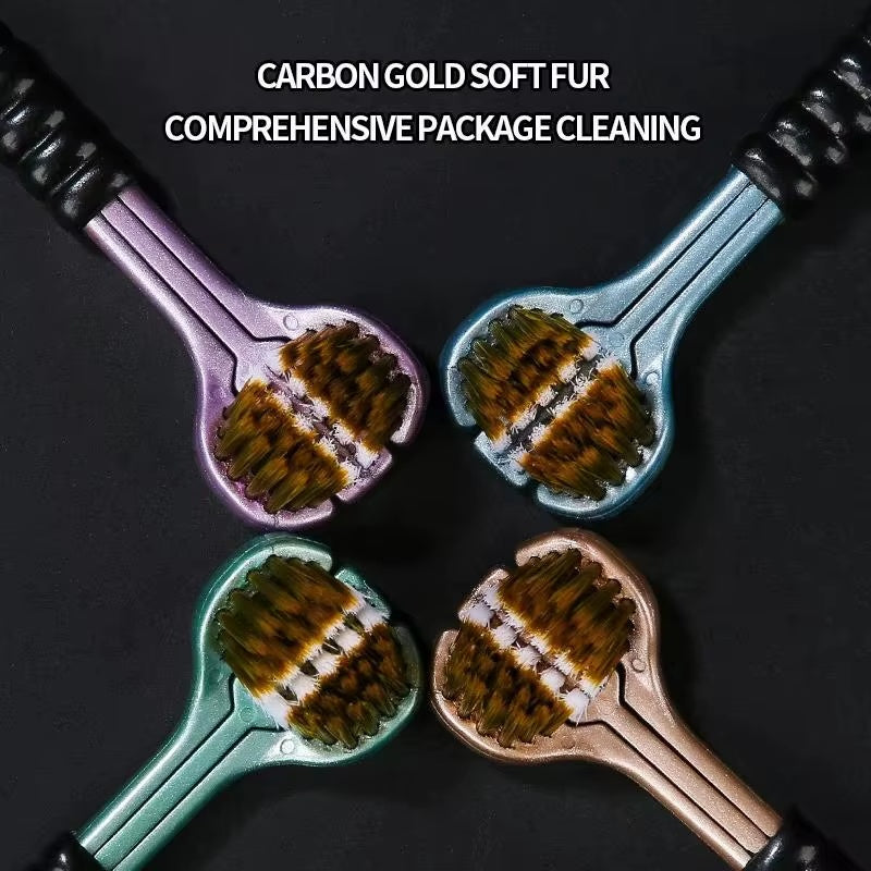 Three Sided Soft Bristled Toothbrush Cleaning and Gingival Protection