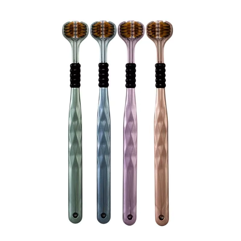 Three Sided Soft Bristled Toothbrush Cleaning and Gingival Protection