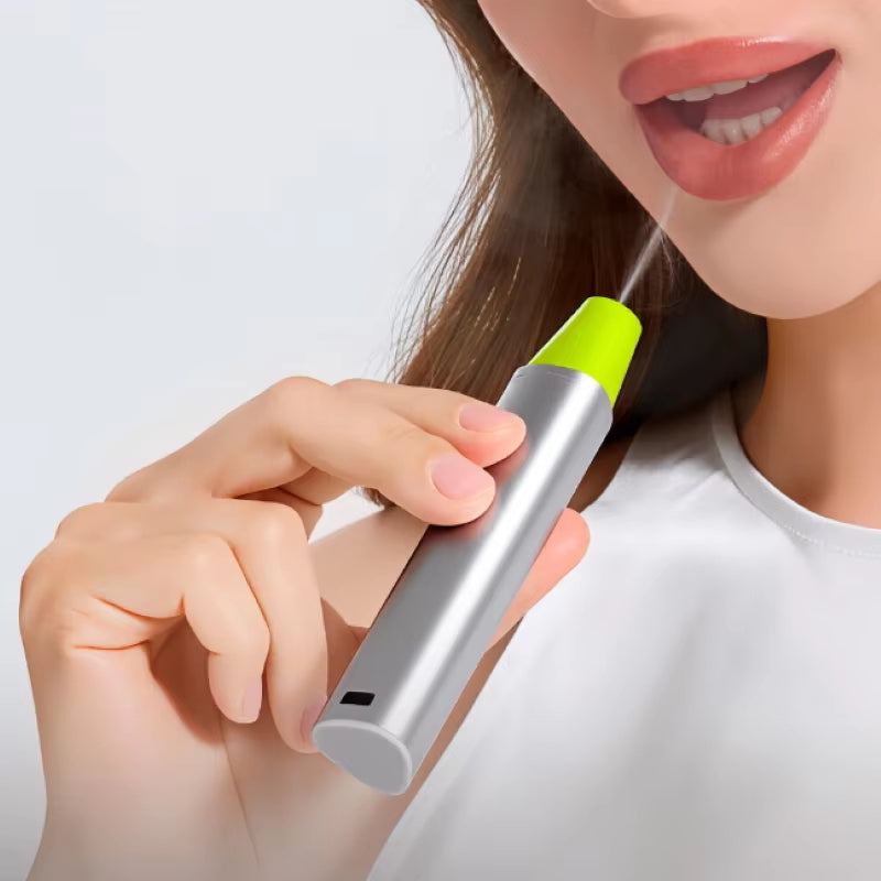Smart Electronic Oral Sprayer Mouth Breath Freshener Fruit Flavor Portable Atomizing Spray